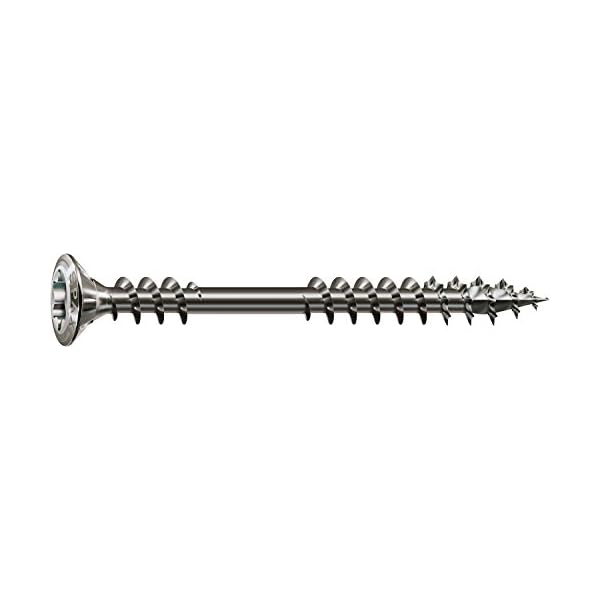 SPAX Fassadenschraube aus Edelstahl rostfrei A2, 4,5 x 50 mm, 200 Stück, T-STAR plus, Reduzierter Linsensenkkopf…