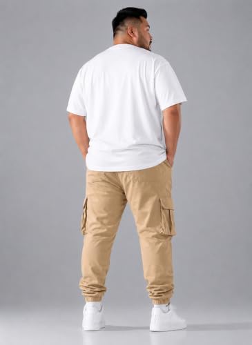 Image of INKKR Men Plus Size Cargo Pants || Plus Cargo Pants Cotton || 2XL-6XL