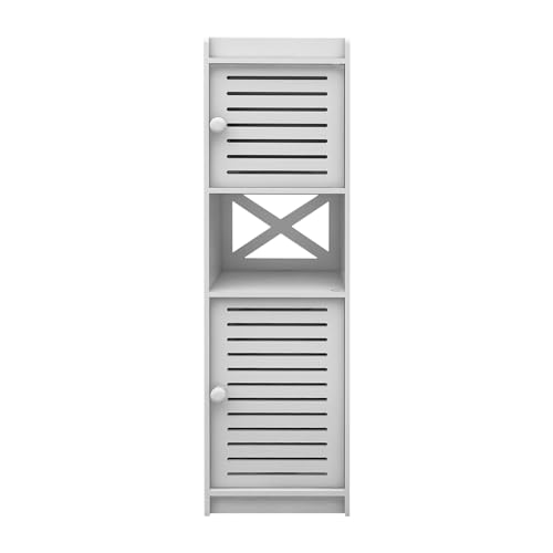 Armario de baño estrecho nizerWhite 78 x 22 x 22 cm, solución de almacenamiento para espacios pequeños, muebles de baño elegantes y funcionales