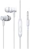 3.5mm Stereo Wired Headphone with Control and Microphone In-Ear (Mtl MT270 White) with Microphone