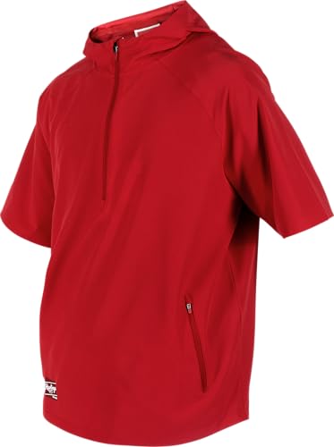 Image of Rawlings | Colorsync Short Sleeve Hooded Cage Jacket | Adult XXX-Large | Scarlet