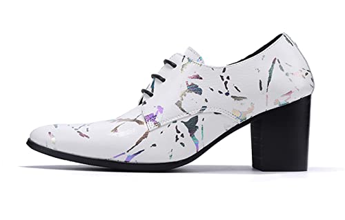 Santimon Men's Fashion Pump Oxford Genuine Leather Pointed Toe Lace-Up Classic Comfort Casual Dress Shoes Cowboy2