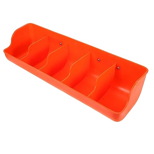 Kisangel - Kisangel Mangeoire Murale Pour Porcs 5 Compartiments Pour Élevage Porcelets Orange Résistant Plastique Stockage Nourriture Porcs Alimentation Groupée Stable Élevage Agricole