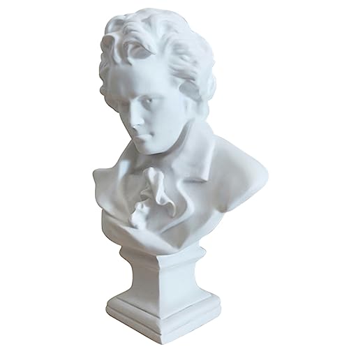 TOPBATHY 1 Pc Busto Figura De Yeso Estatuas De Personajes Famosos Esculturas De Compositores Decoración De La Habitación Blanca Yeso De Retrato Nórdico Resina Accesorios