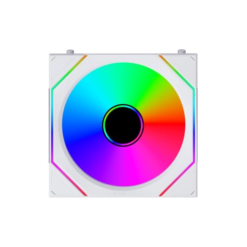 Image of Lian Li UNI Fan SL-INF Flex 120mm Normal Blade (NOT Reverse) ARGB Fan, Single Pack, Infinity Mirror, Controller Not Included, White (12SLIN1F1W)