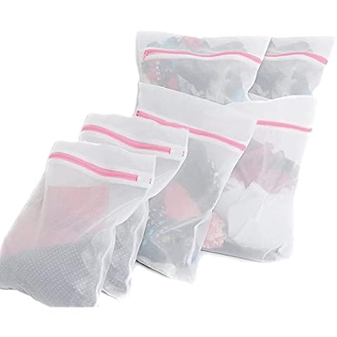 Innotic Laundry Mesh Bags Set of 6, Reusable Zippered Laundry Bags Large Mesh Wash Machine Wash Bags For Hosiery, Blouse, Underwear 4 Mixed Size Packing Laundry Bags for Travel Storage Organization Cover