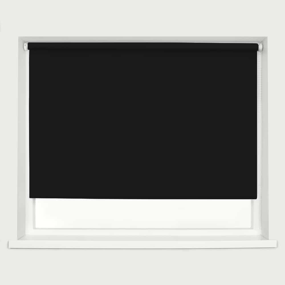 Caecus Blackout Roller Blinds 210cm x 120cm Black