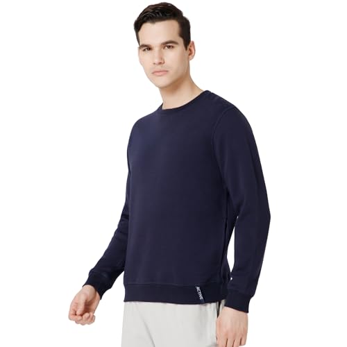Image of BODYACTIVE Men Full Sleeve Solid Sweatshirt
