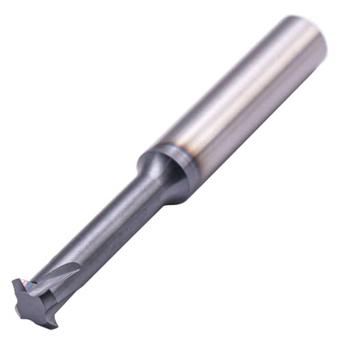 Image of BestParts 1 /2 inch 12-32 TPI Single Pitch Solid Carbide Thread end Mill - AlCrN Coated, 4 Flute, .372 inch Cutting Diameter, 3 /8 inch Shank Diameter, Necked to Thread 1.125 Deep, 3 inch Overall Length