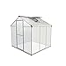 Produktbild Aluminium Gewächshaus für den Garten 3,6m² inklusive 182 x 190cm Fundament vielseitig nutzbar als Treibhaus,Frühbeet Aufzucht,Tomatenhaus und Pflanzenhaus