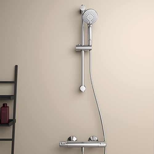 Ensemble de douche Ideal Standard Ceratherm T25 avec mitigeur corps tiède design chrome - 8