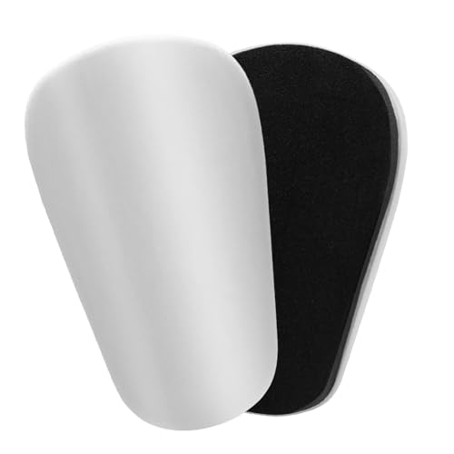 JunD 2 Stück Mini Fußball Schienbeinschoner Set, Mini Leicht Atmungsaktiv Eva Schienbeinschoner, Schienbeinschoner Kinder Fussball, Mini Shin Pads für Kinder und Erwachsene (Weiß, 10cm*6cm)