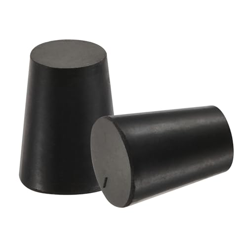 MECCANIXITY Rubber Tapered Plug 14mm to 19mm Solid Test Tubes Bungs Stopper Black for Lab Home 5 Pieces