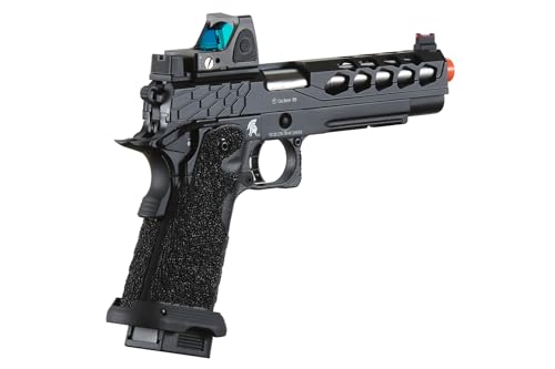 Lancer Tactical STRYK Hi-Capa 5.1 Gas Blowback Airsoft Pistol with Red Dot Reflex Sight