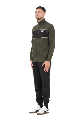 PUMA Chándal Poly verde y negro para hombre, Verde, S