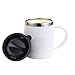Tazza termica,Mug tazza,Tazza da Viaggio,Tazza termica da viaggio con coperchio a prova di perdite,Tazza da caffè con manico in acciaio inossidabile,Adatta a Caffe Te e Altre Bevande.