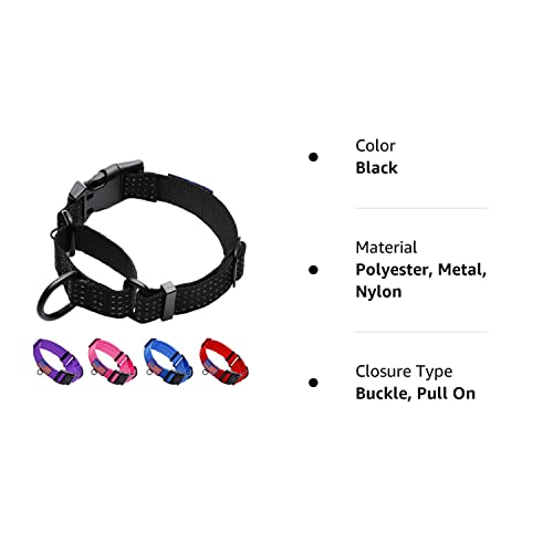Luckydc Martingale Collar For Training Dogs. Adjustable Reflective Collars With Buckle-Usa Flag- No Pull-Prevents Slipping Out, For Medium Large Xl Dogs. Helps With Strong Pullers(L, Black) #TOP7