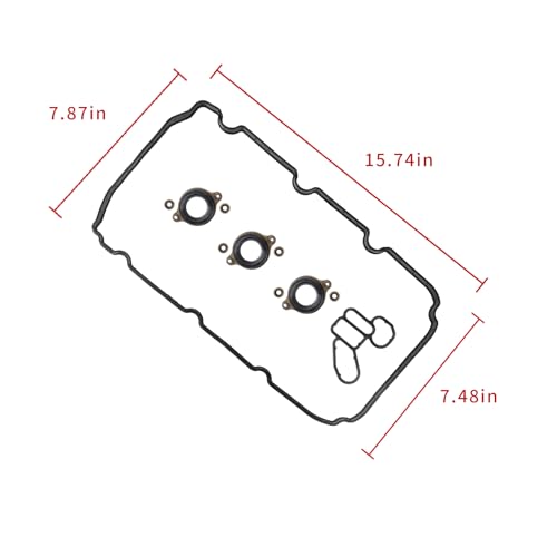 Image of 15302-5G0-A00 Oil Filter Adapter Gasket & 0362072 120305G0000 120505G0000 Valve Cover Gasket Sets Fits 2013-2024【Acura】MDX /RDX /RLX /TLX【Honda】Accord /Crosstour /Odyssey /Passport /Pilot /Ridgeline 3.5L 3.0L