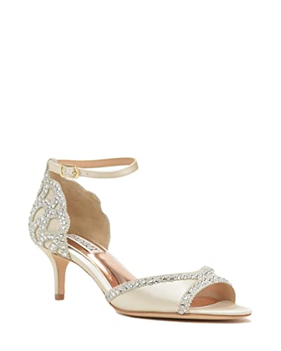 Badgley Mischka Women's Gillian Dress Sandal, Ivory, 9 M US