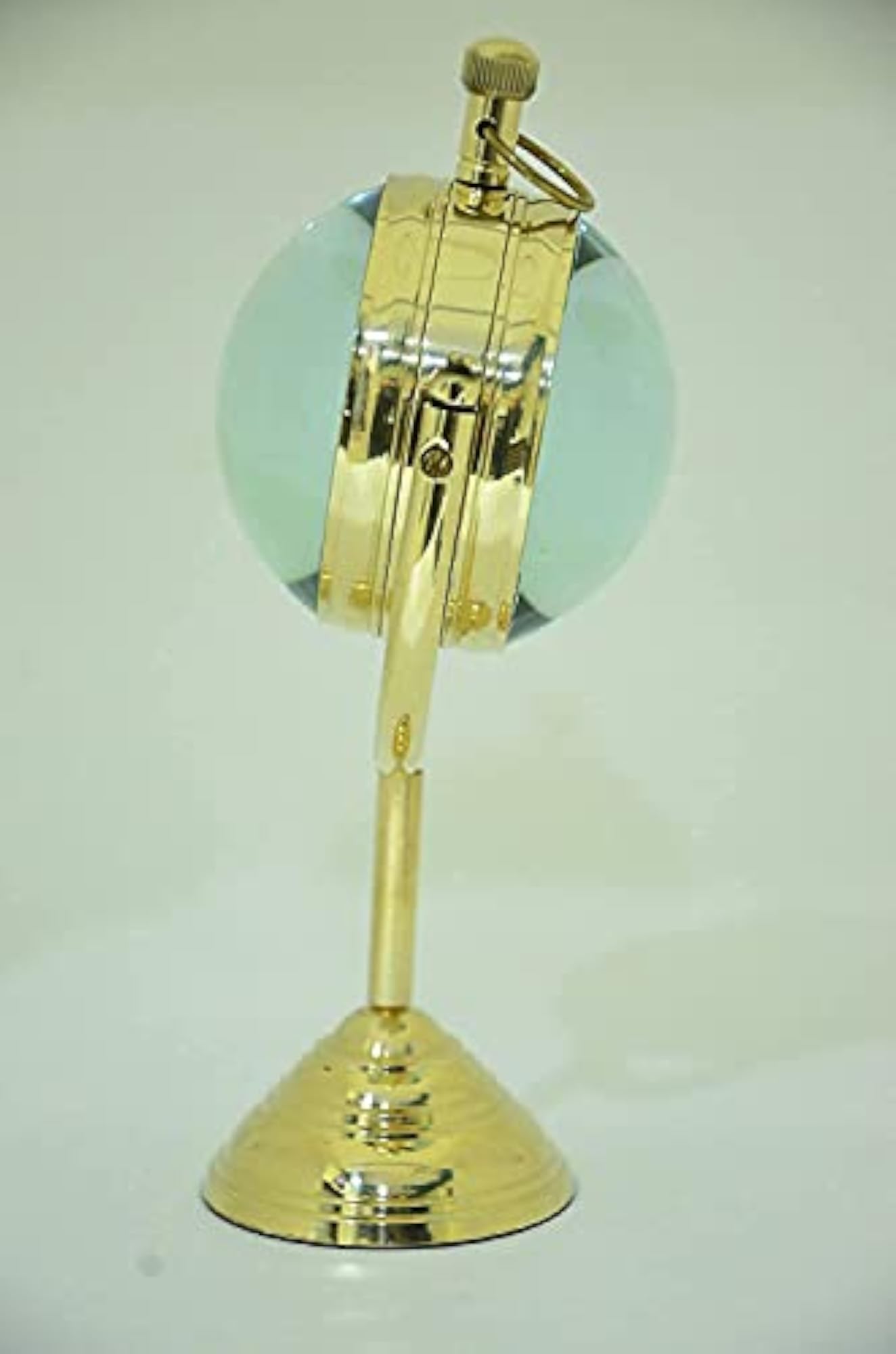 Brass Clock Desk & Table Clock with Globe Style