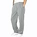 NetSetUK Joggers for Men UK Tracksuit Jogging Bottoms Men’s Fleece Joggers Open-Hem Sweatpants with Pockets Drawstring Trousers Gym Workout Light Grey