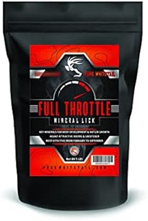 PURE WHITETAIL | Full Throttle – Mineral Lick | Better Than Deer Salt Lick | Whitetail Deer Plot Vitamin & Mineral Supplement for Antler Growth & Body Development | 5 LB Bag