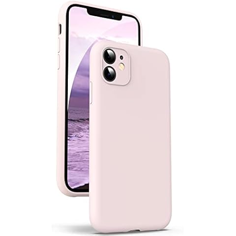Supdeal Liquid Silicone Case for iPhone 11, [Camera Protection] [Anti Fingerprint] [Wireless Charging] 4 Layer Phone Case Protective Cover, Built-in Microfiber Case Cover, 6.1", Pink Cover