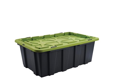Image of UNIBOX 40L Heavy Duty Flip Lid Storage Container - 62x42x23 cm, Durable COPP+HOMO PP, Recycled Material, Ideal for Organizing and Storing