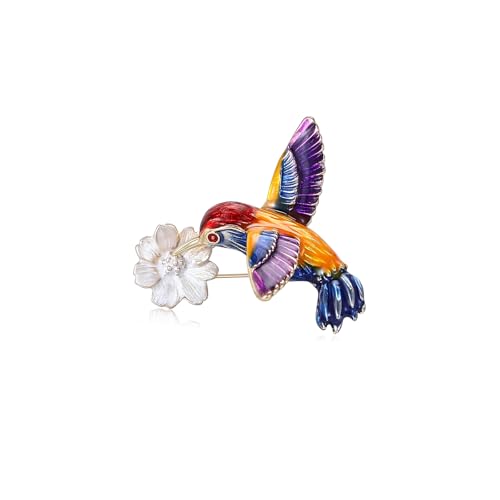 Image of Enamel Bird Brooch for Women Rhinestones Owl /Hummingbird /Eagle /Toucan Lapel Pin Cute Bird Brooches Jewelry Gifts for Mom Wife