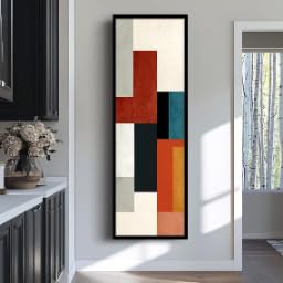 Art mural moderne grand format vertical pour habiller un grand mur vide