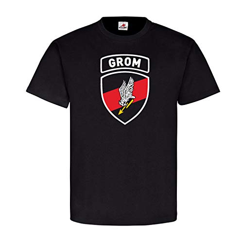 T-Shirt GROM Armée Polonaise Noir Taille M - Maillot Groupe Réaction Spéciale
