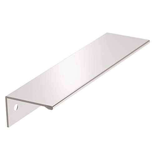 Image of Amerock Edge Pulls 5-1 /16 inch (128mm) Center-to-Center Polished Chrome Cabinet Edge Pull - 10 Pack