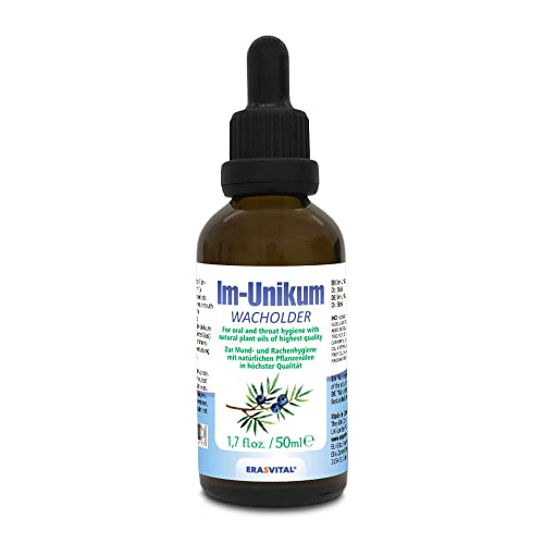 Aceite de enebro Im-Unikum 50 ml de rizol según el Dr. Steidl es ricino tratado con ozono y aceite de oliva con aceites esenciales de origen vegetal. Vegano