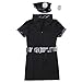 Love69Toys Female Police Officer Costume - Adult Cop Uniform Outfit, Halloween Costume (Black, L)