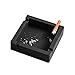 2Pcs Cigar Ashtray Silicone Unbreakable Cigarettes Ashtray Big with 4 Dual-use Rest for Outdoors, Patio, Outside, Indoor (Black)