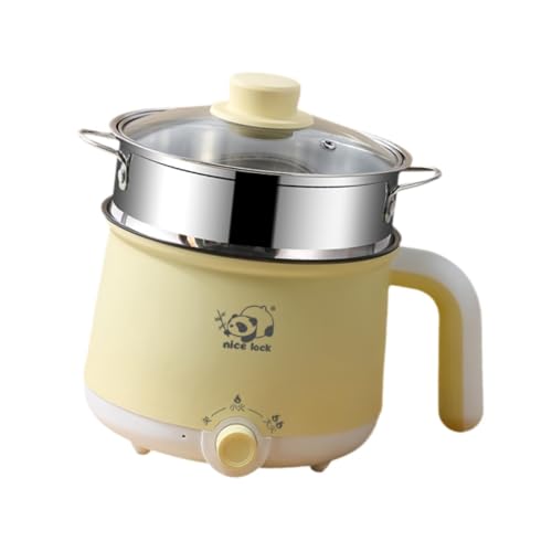 JISADER Mini panela elétrica multifuncional para arroz, panela elétrica para ferver, proteção contra