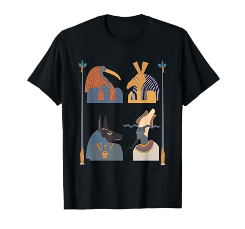 Dioses egipcios Mitología antigua Faraón Anubis Thoth Horus Camiseta