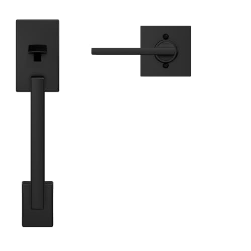 Image of SCHLAGE Century Lower Half Entry Handleset, Latitude Lever, Matte Black