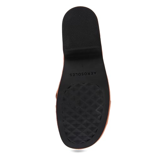 Aerosoles Women's CORA Flatform Heeled Sandal, Rust Suede, 8M4