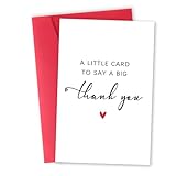 Zyulin Simple Thank You Card, Funny Thanks Gifts for Men Women, Appreciation Gifts for Teacher Boss, A Little Card to Say A Big Thank You