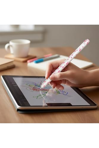 Apple Pencil Pro için Kılıf Pastel Benek Desenli Silikon Pembe (Ürün Kalem Değildir)