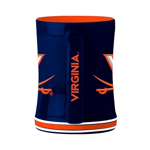 Image of Logo Brands NCAA Virginia Cavaliers 14 oz Relief Coffee Mug - Officially Licensed Mug, Sculpted 3D Logo and Team Colors - Comfortable Handle and Glossy Finish for College Sports Fans