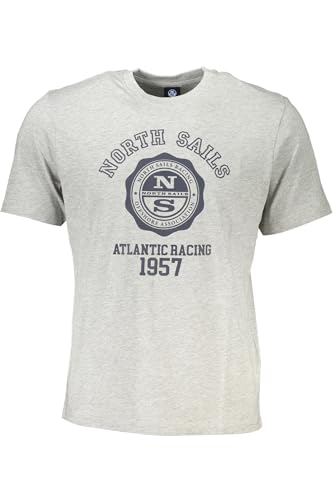 T-shirt en coton gris pour homme d'une confection haut de gamme
