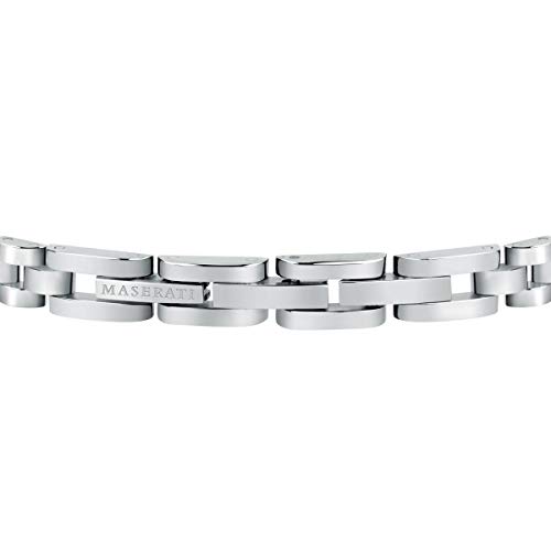Maserati Jewels Bracciale Uomo, 22 cm, in Acciaio