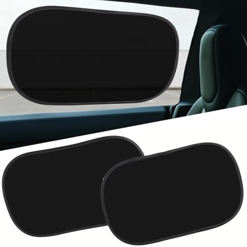 GENANY 2pcs Black Window Sun Shade for Car SUV Truck (21x14 Inches), Sun Shades for Side Window, Car Accessories for Kids, Baby Window Shades, Sun Shade Blocker, Protector Blocks UV