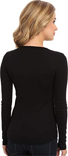 Image of Splendid 1x1 Rib Classic Long Sleeve Crew Neck Tee