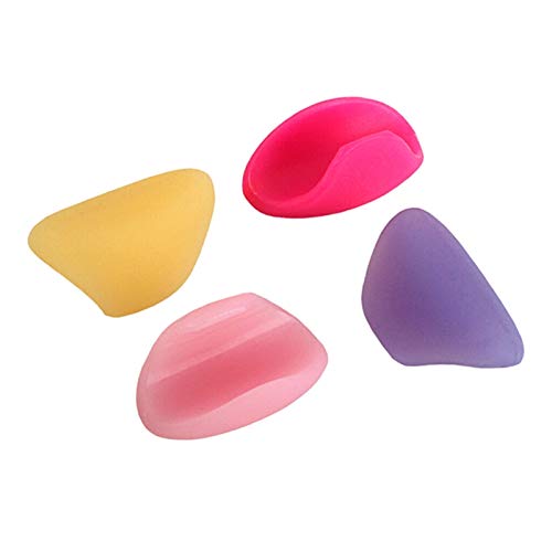 UP100 4 piezas de silicona flauta pulgar guía almohadilla de apoyo Dizi protector musical de viento de madera piezas accesorio color caramelo al azar