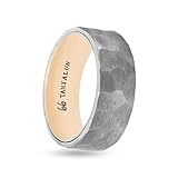 Anillo de boda para hombre de acero inoxidable con chapado en iones y tántalo de 8 mm, Metal, no conocido,
