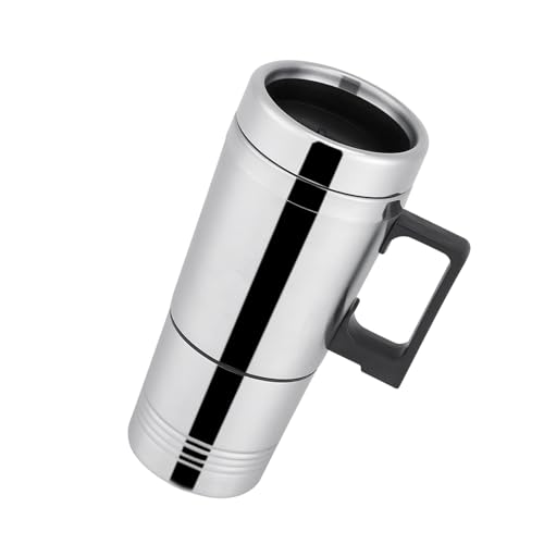 Image of 12V /24V 300ml Car Electric Heating Mug Warmer with Solid Stainless Steel Interior Keep Beverage Coffee Warmer for Travel for Car Power Supply (24V)