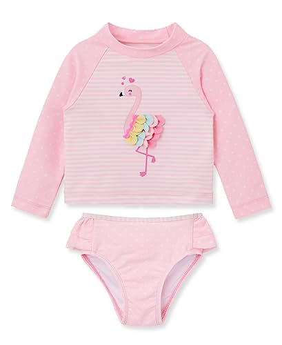 Little Me Baby Girl's Two-Piece Rash Guard Set